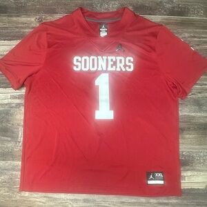 Jordan Oklahoma Sooners #1 Football Jersey Men’s - XXL - Dri-Fit - GUC